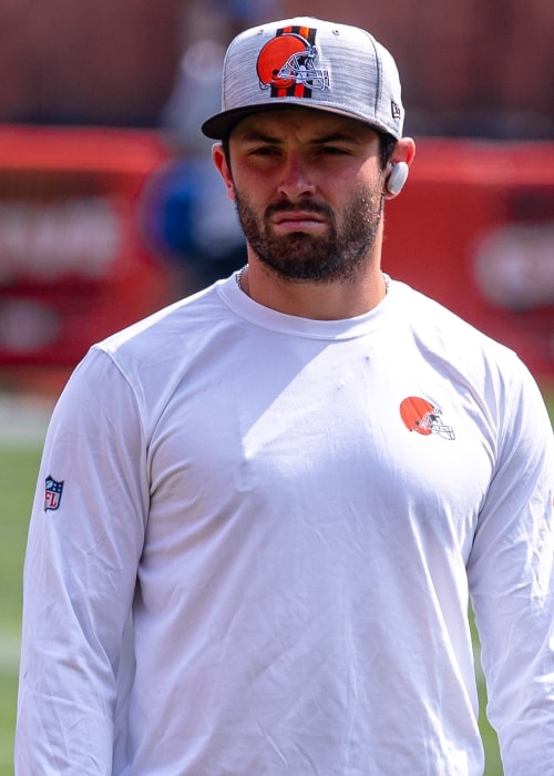 Baker Mayfield as seen in a picture that was taken in August 2021