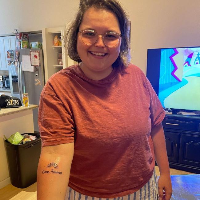 B. K. Cannon as seen showing off her tattoo in an Instagram picture taken in August 2022