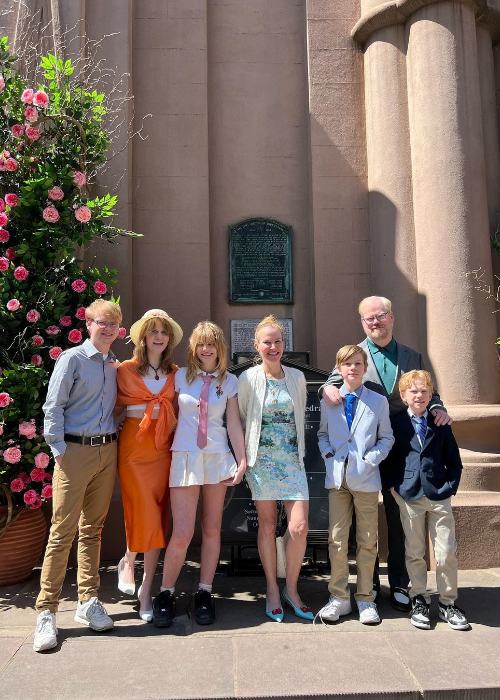 Jeannie Gaffigan as seen posing for a picture with her husband and kids on Easter 2023
