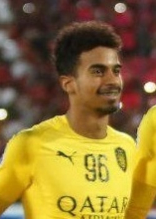 Akram Afif as seen in an Al Sadd line-up in 2018