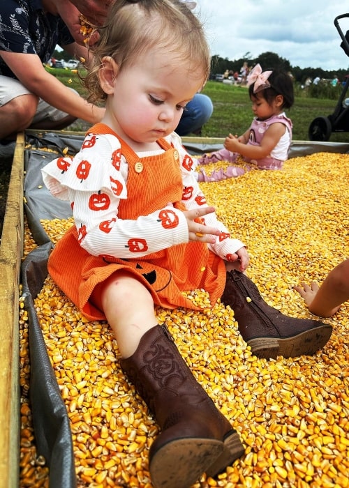 Wren Vlach as seen in a picture that was taken at a pumpkin patch in October 2023
