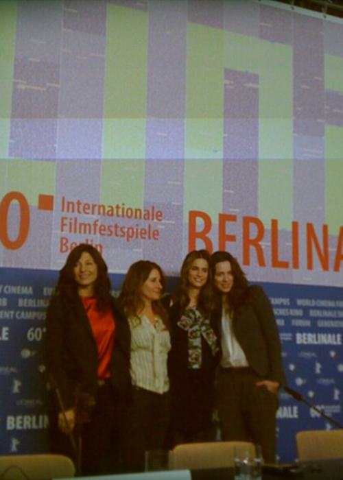 (From l to r) Catherine Keener, Nicole Holofcener, Amanda Peet, and Rebecca Hall as seen together in 2010
