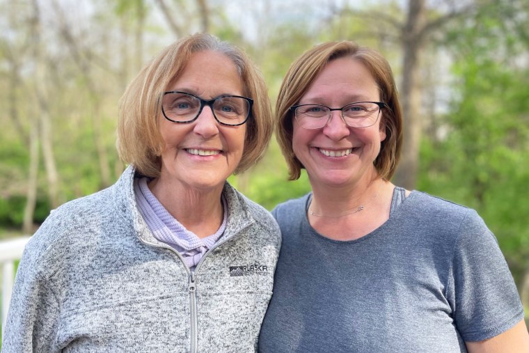 Pam Carr with her daughter Lori Welsh.