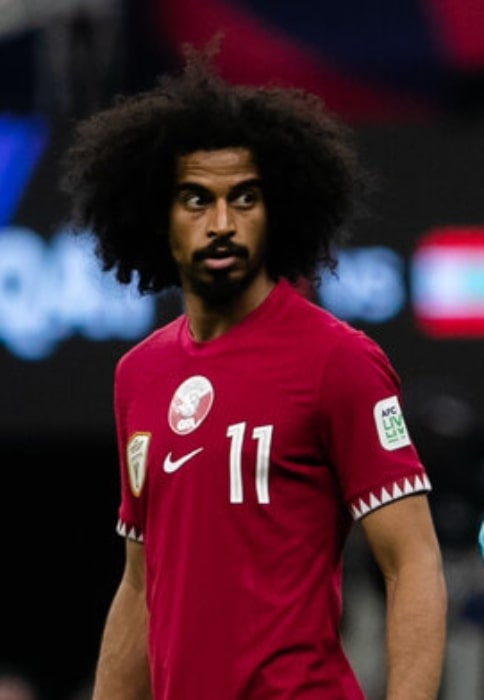 Akram Afif as seen while playing for Qatar in 2024
