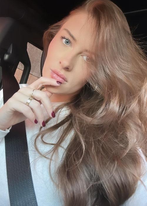 Brooke Schofield as seen in a selfie that was taken in January 2024