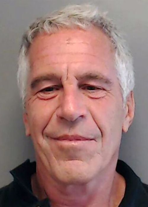 Jeffrey Epstein as seen in his mug shot from 2013