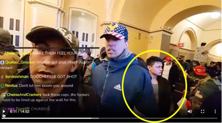 Kevin Alstrup at the U.S. Capitol on Jan. 6, 2021.