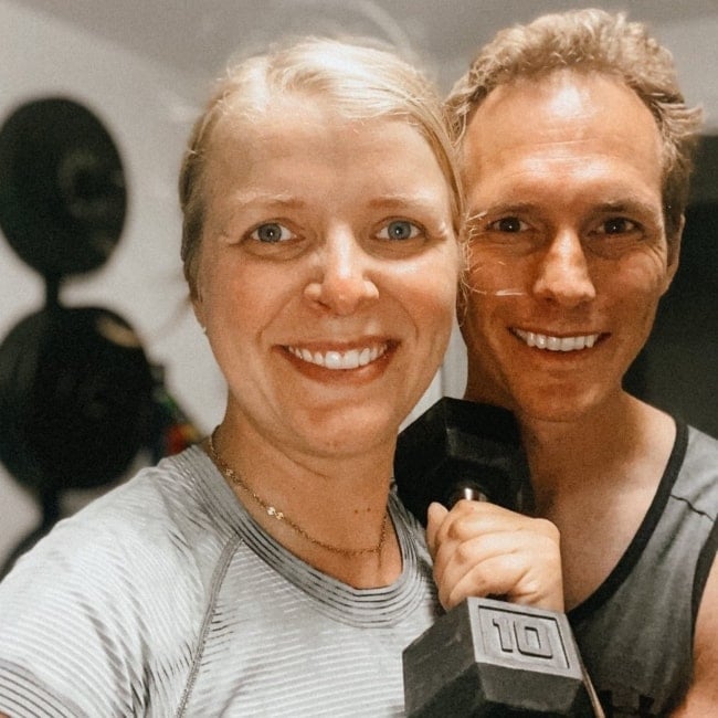 Emily Griffiths as seen in a selfie with her husband Beau Griffiths that was taken in August 2021