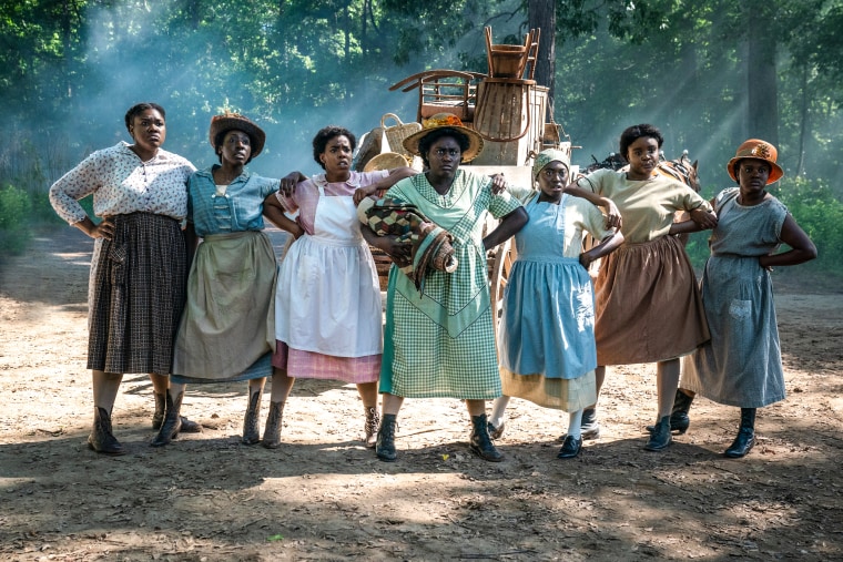 Danielle Brooks, center, as Sophia in "The Color Purple."