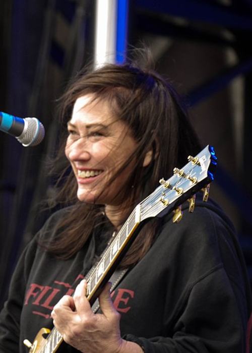 Kim Deal as seen performing with The Breeders in 2018