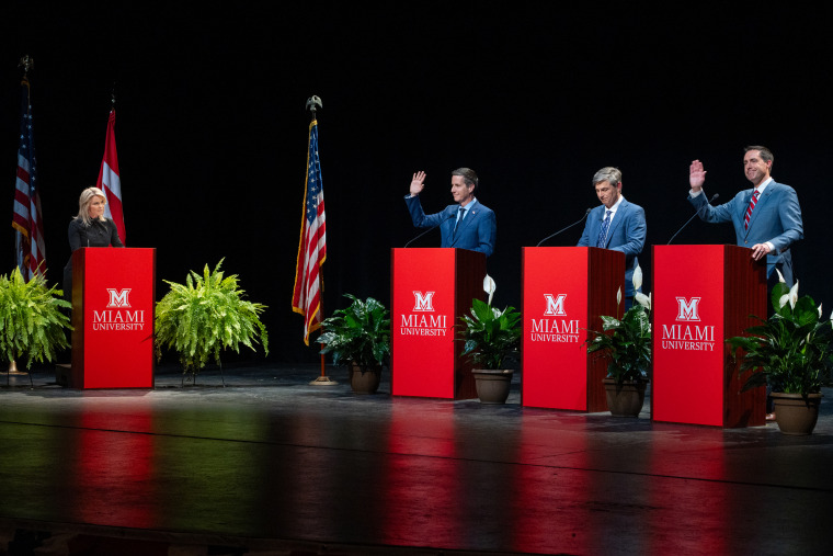 Bernie Moreno, Matt Dolan and Frank LaRose