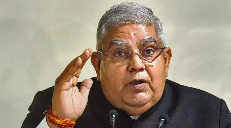 Jagdeep Dhankhar during a press conference