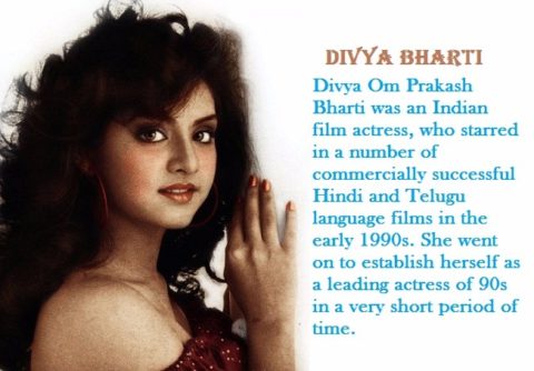 Biography of actress Divya Bharti