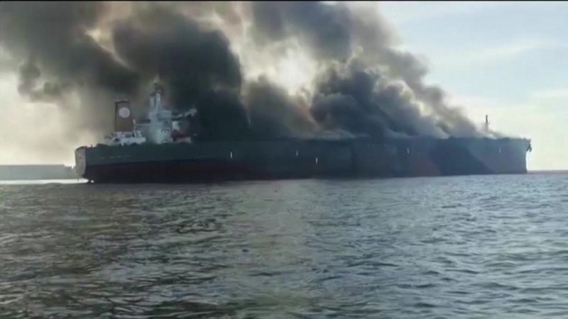 Oil tanker catches fire off Malaysian coast, three crew missing | CNN