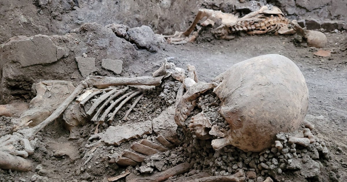 Skeletons found in Pompeii show deaths by earthquake, not just Vesuvius' eruption