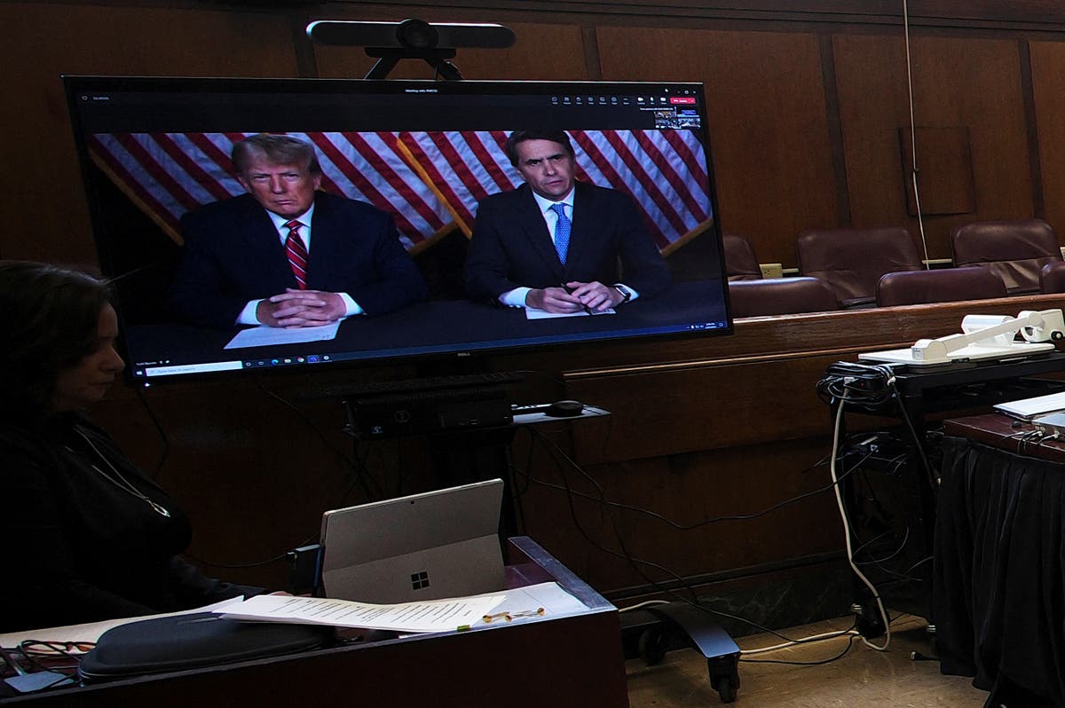 Trump appears virtually in Manhattan court for first time since felony charges