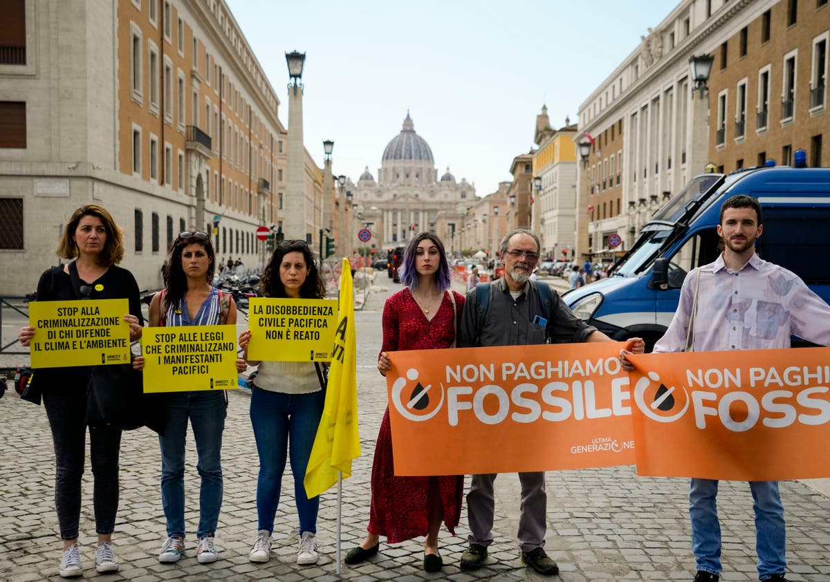 Climate activists tell Vatican court they never intended to damage ancient statue