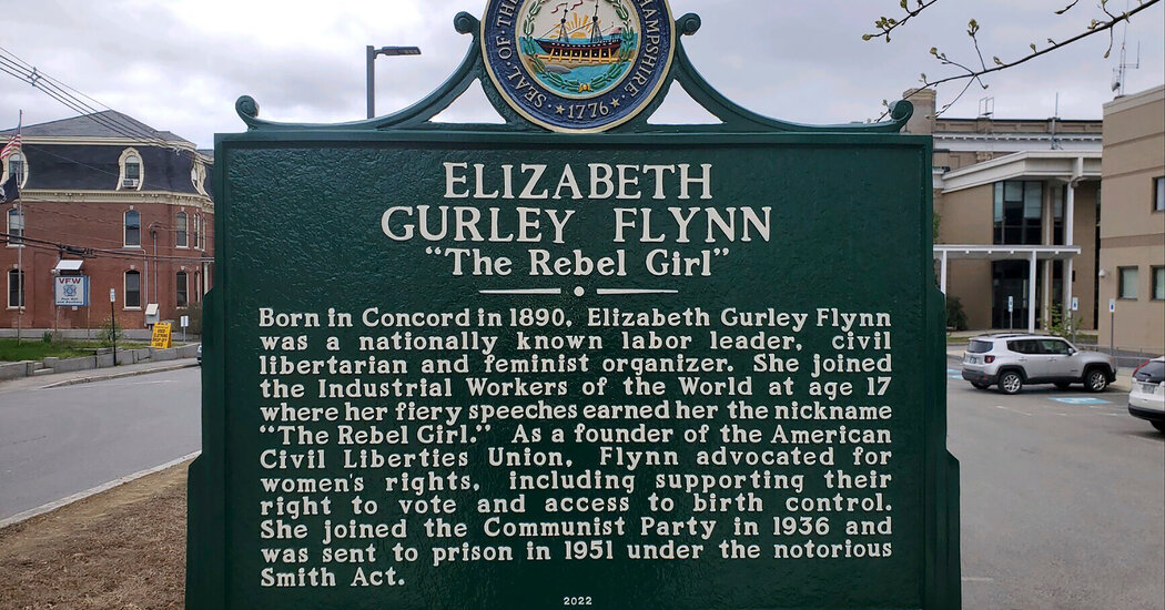 New Hampshire Honored a ‘Rebel Girl.’ Then It Found Out She Was a Communist.