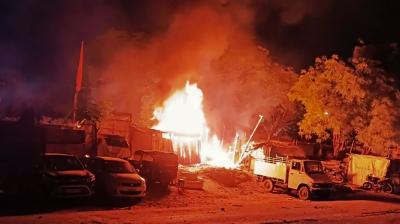 Sec 144 in Jamshedpur, internet suspended after arson over religious flag desecration