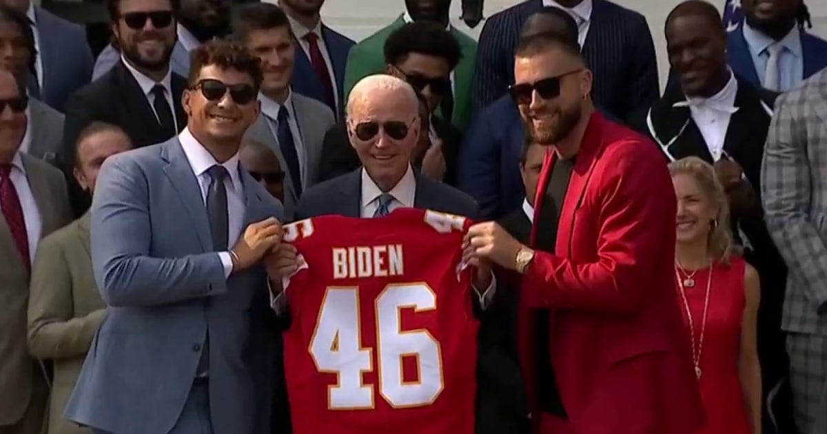 Super Bowl Champion Chiefs celebrate win at White House