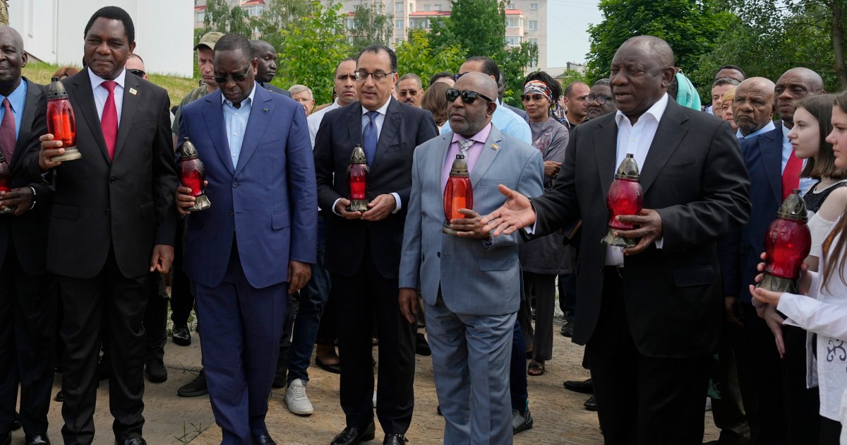 Blasts heard as African peace mission visits Ukrainian capital