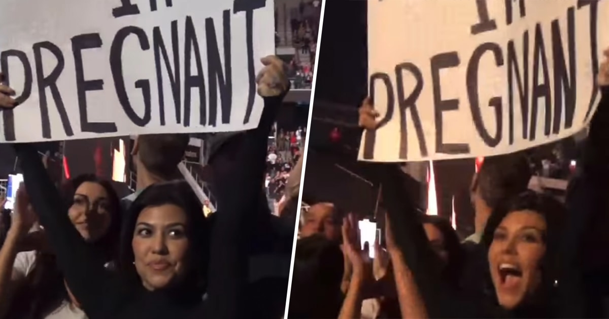 Kourtney Kardashian announces pregnancy with homage to Blink-182 video