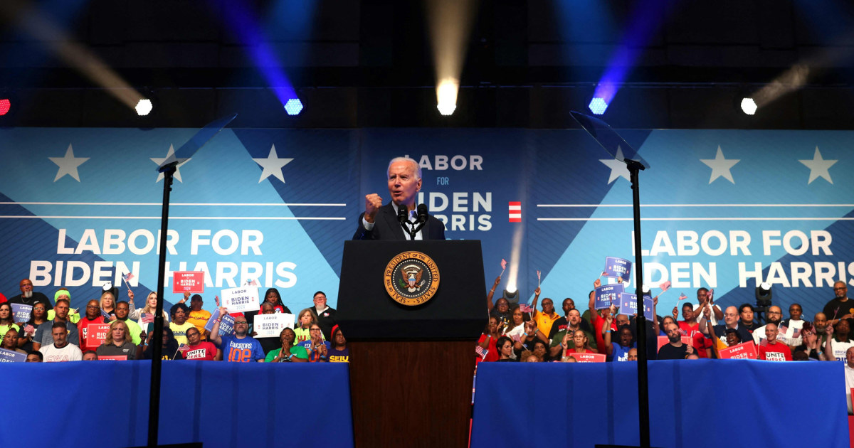 Biden’s rally with union workers will mark first big event of his 2024 campaign
