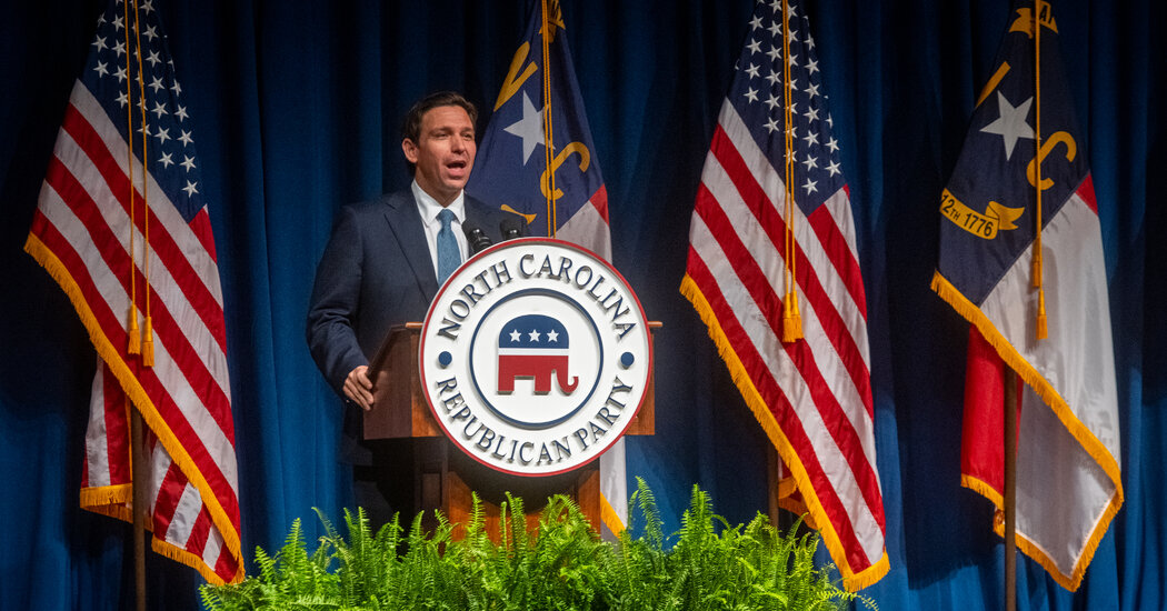 Carefully, Backhandedly, DeSantis Comes to Trump’s Defense