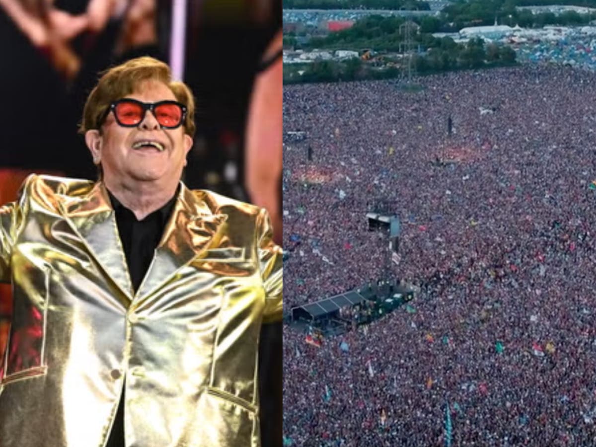 Glastonbury viewers stunned at ‘insane’ crowd size for Elton John concert