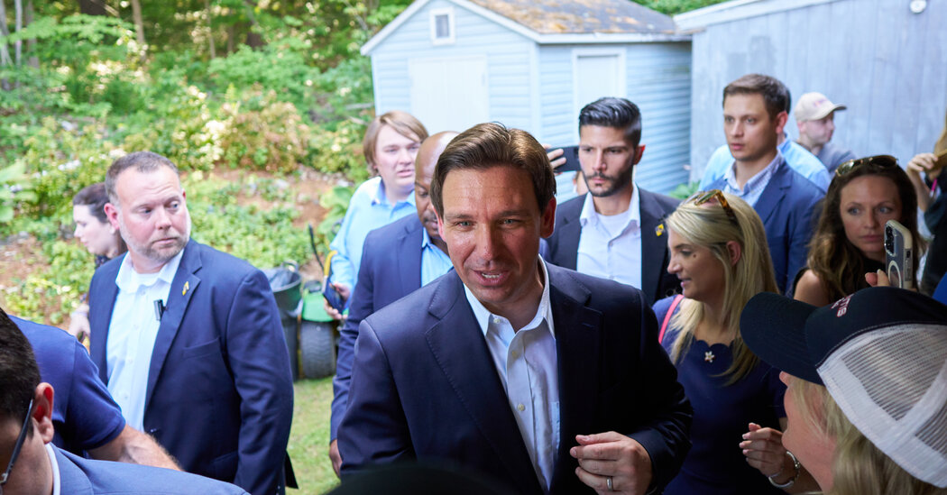In New Hampshire, DeSantis Avoids Talking About Florida’s Abortion Ban