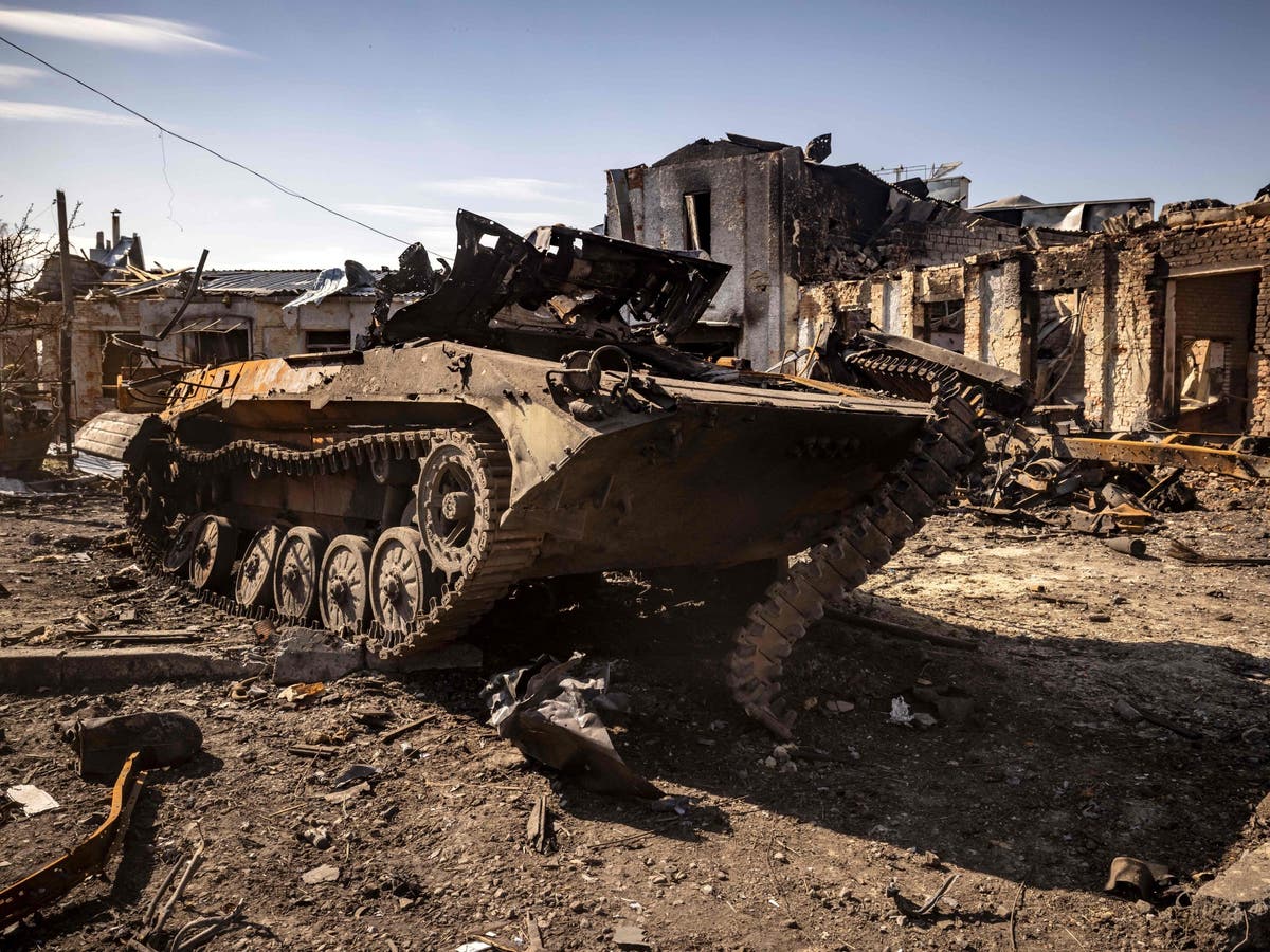 20 miles from the Russia, dealing with the aftermath of occupation by Putin’s forces