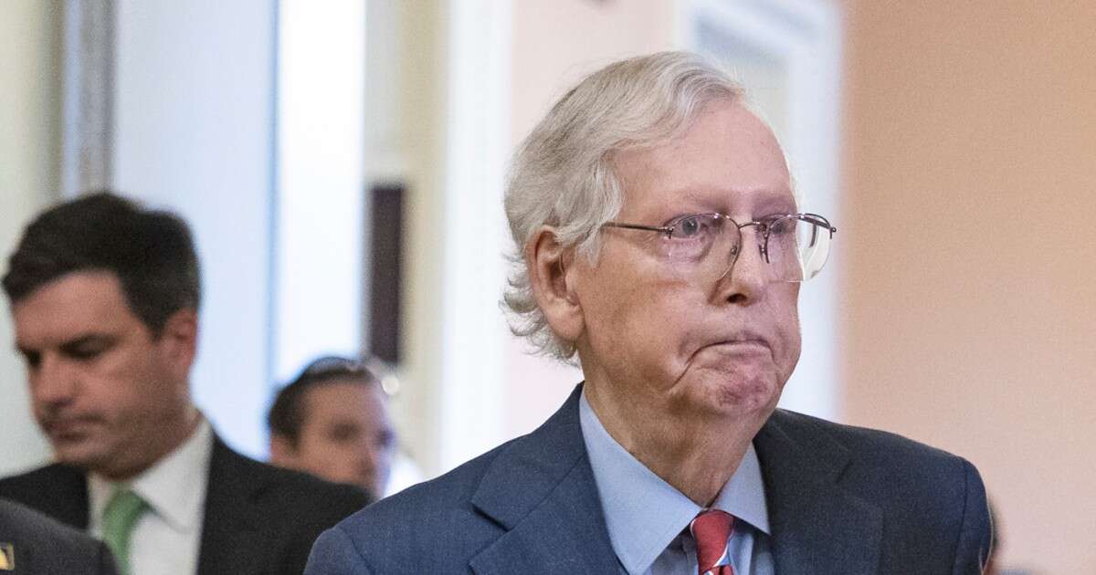 Mitch McConnell escorted away from cameras after freezing mid-news conference