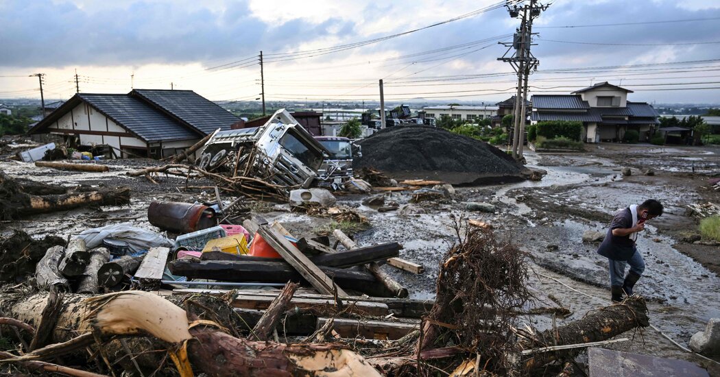 ‘Heaviest Rain Ever’ in Japan’s South Sets Off Floods and Landslides