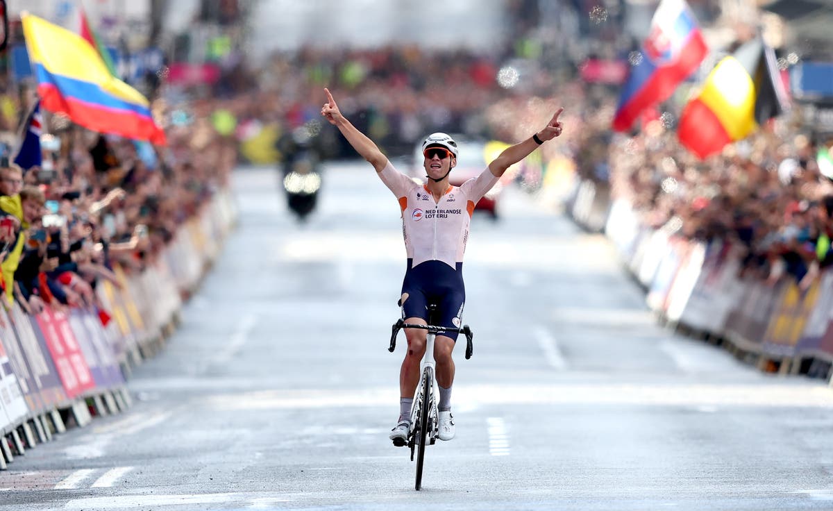 Van der Poel wins UCI World Championships after race hit by protestors