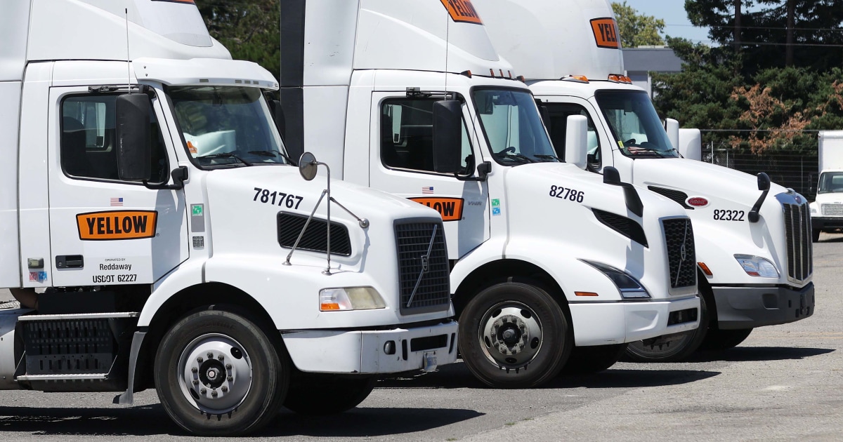 Trucking giant Yellow declares bankruptcy after years of financial struggles