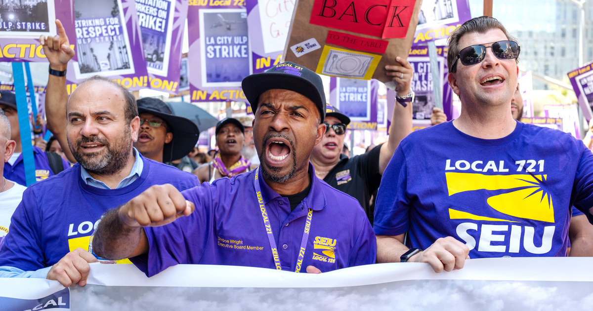 Los Angeles city employees go on strike, alleging exploitative conditions