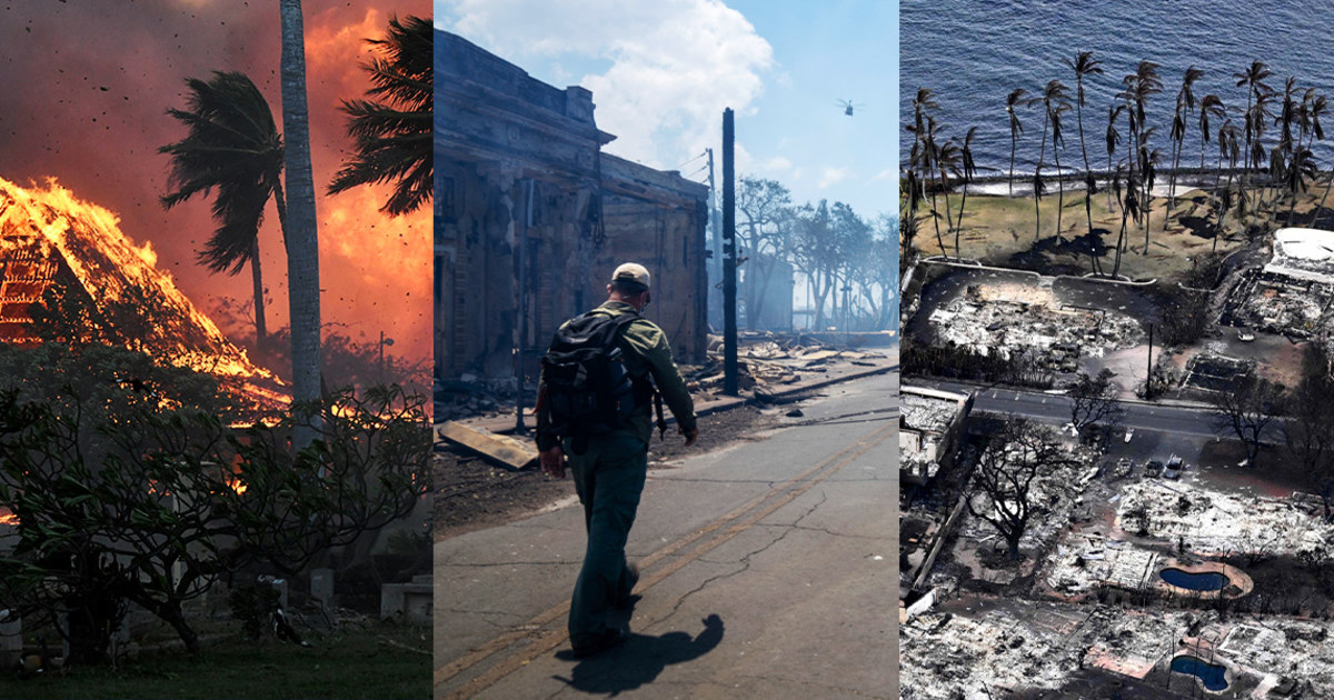 Photos: Wildfires rip through Maui, killing at least 55 and destroying historic town