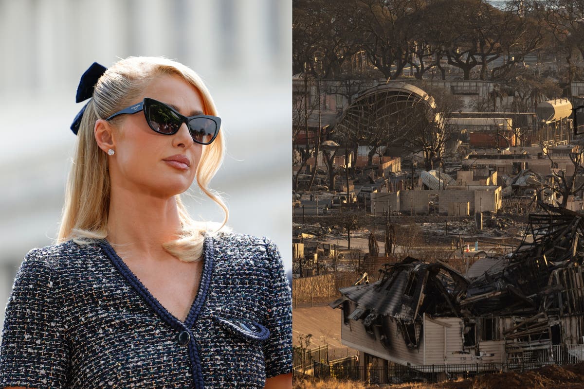 Paris Hilton photographed holidaying on fire-stricken island of Maui