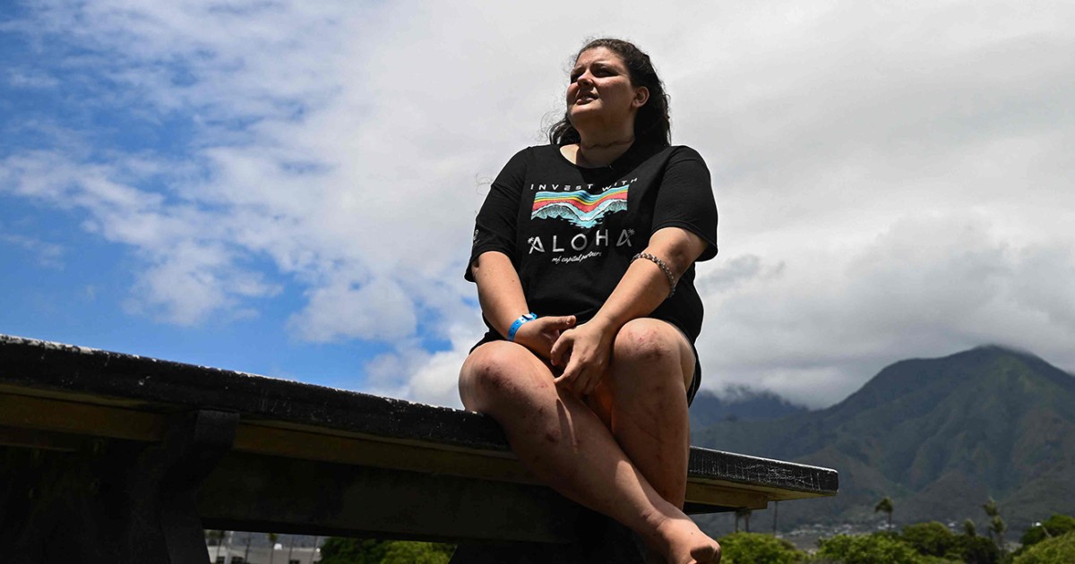 They fled the Maui wildfires by jumping into the ocean. Then they needed to survive the sea.