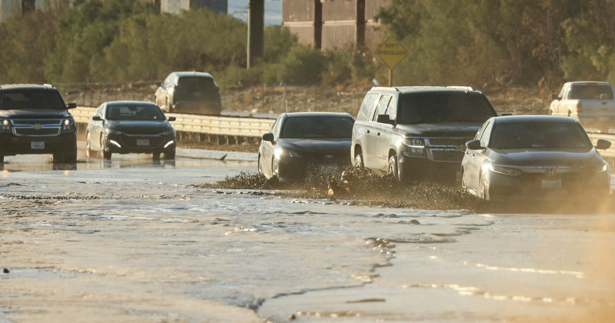 Hilary swamps desert city of Palm Springs with most rain in single day, wipes out roads