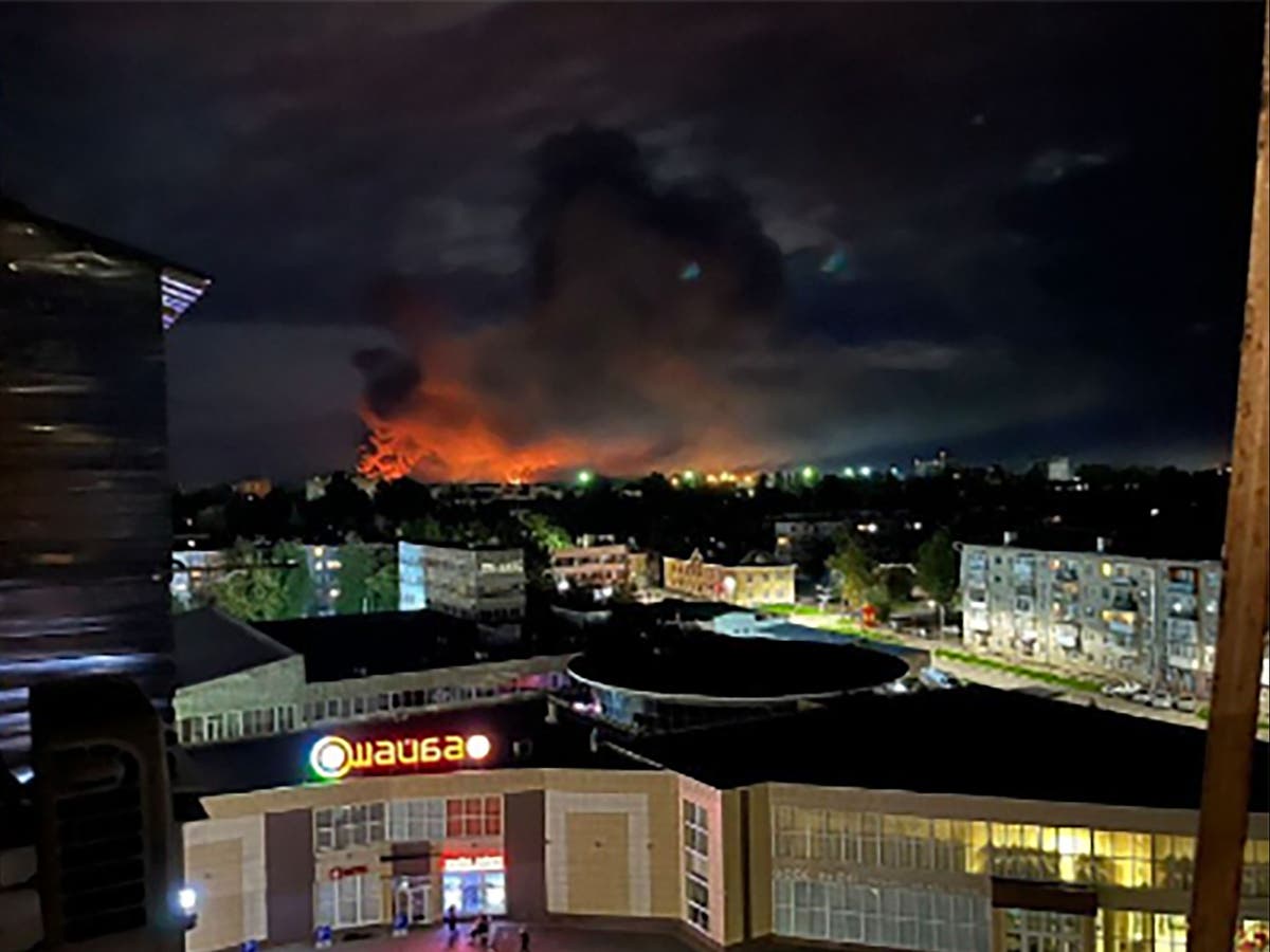 Russian military transport planes destroyed in drone attack on airport - latest news