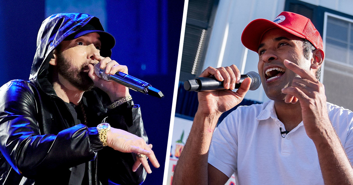 Vivek Ramaswamy says he'll stop using Eminem's music at campaign events: 'I'll respect his wishes'