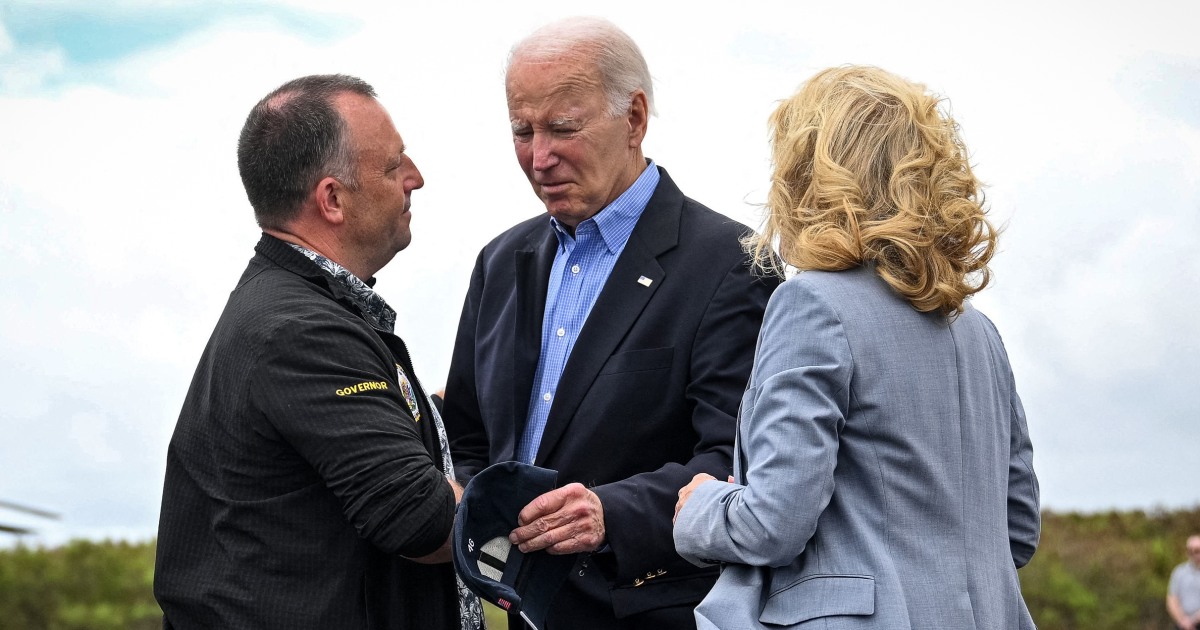 Biden arrives in Maui to meet residents and first responders after deadly wildfires