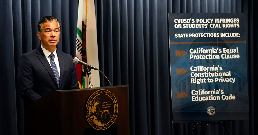 California Attorney General Seeks to Block Transgender Notification Policy