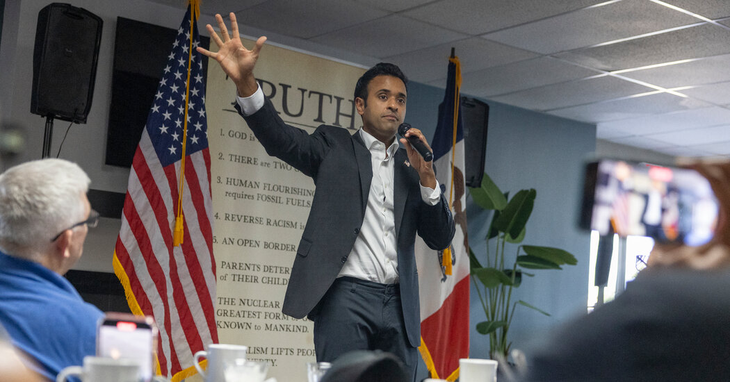 Emulating Trump, Ramaswamy Shows a Penchant for Dispensing With the Facts