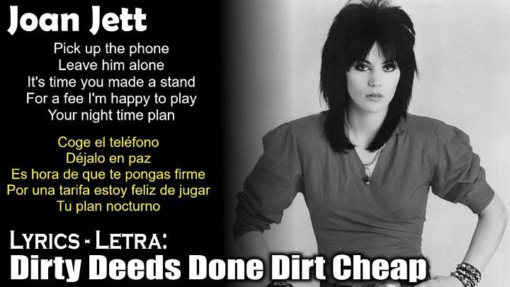 Full Lyrics Of Dirty Deeds Done Dirt Cheap Song