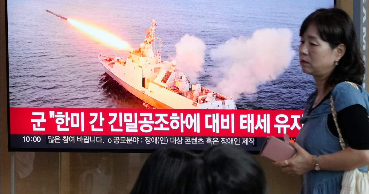 North Korea fires cruise missiles into the sea as U.S.-South Korean military drills end