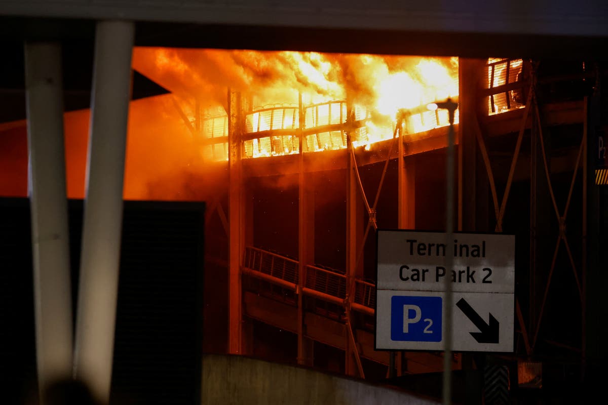 Firefighters among five hurt in race to tackle huge blaze at Luton Airport
