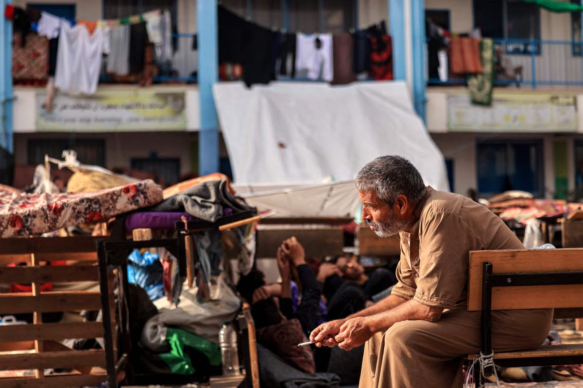 The homeless Palestinians fearing for their future as 1.4m  displaced by airstrikes