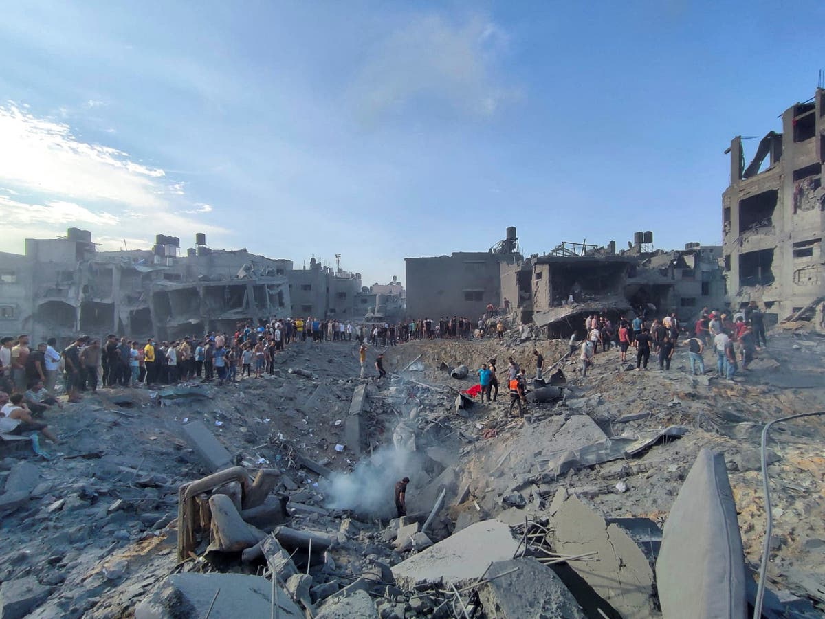 Israel-Hamas war – live: IDF defends Jabalia strike amid claims dozens dead